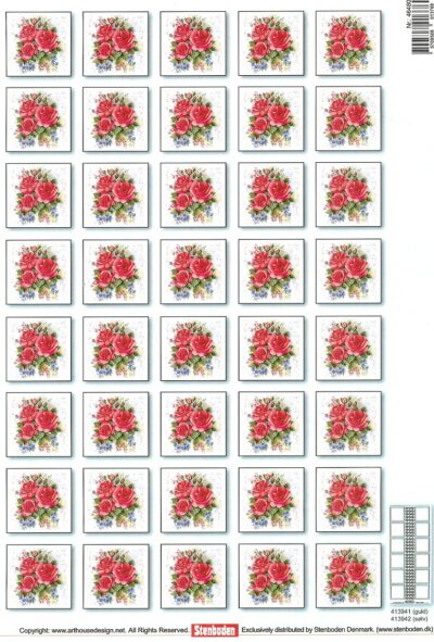 Pienet punaiset ruusut 3D-kuva