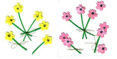 Varrelliset kukat 3D-tarra