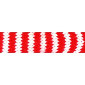 3cmx10m raidallinen kudosputki punavalkoinen