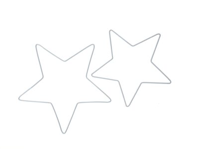 Tähti metallirengas 26cm valkoinen