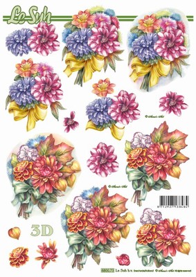 2 kukkakimppua 680073 stanssattu 3D -kuva